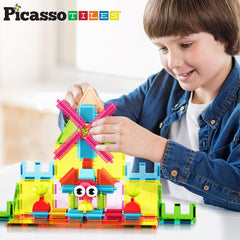 PicassoTiles hedgehog pieces closeup highlighting soft interlocking design