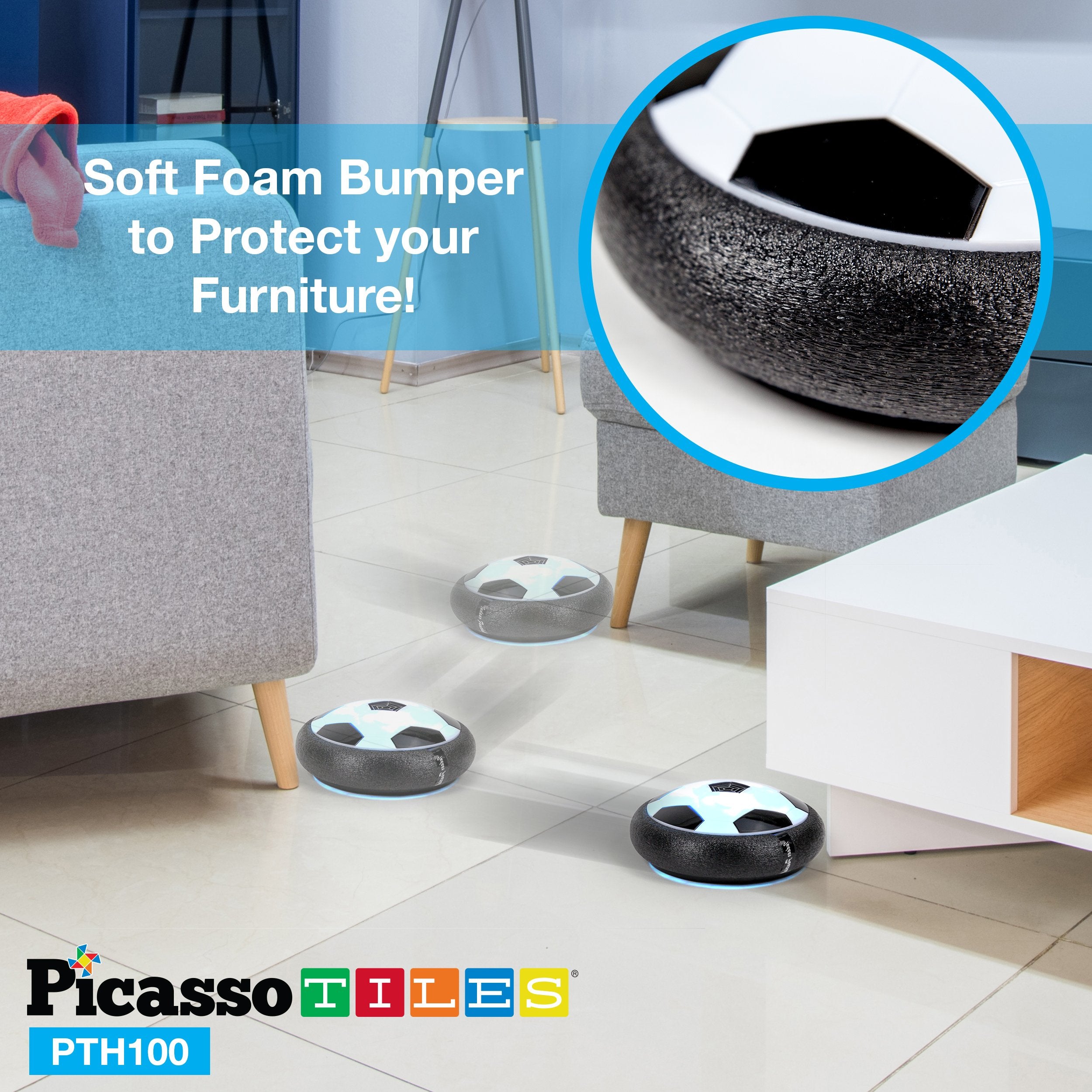 Kids playing together with PicassoTiles Hoverball for group fun