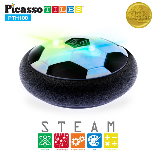 Closeup of PicassoTiles Hoverball soft bumper protecting surfaces during play