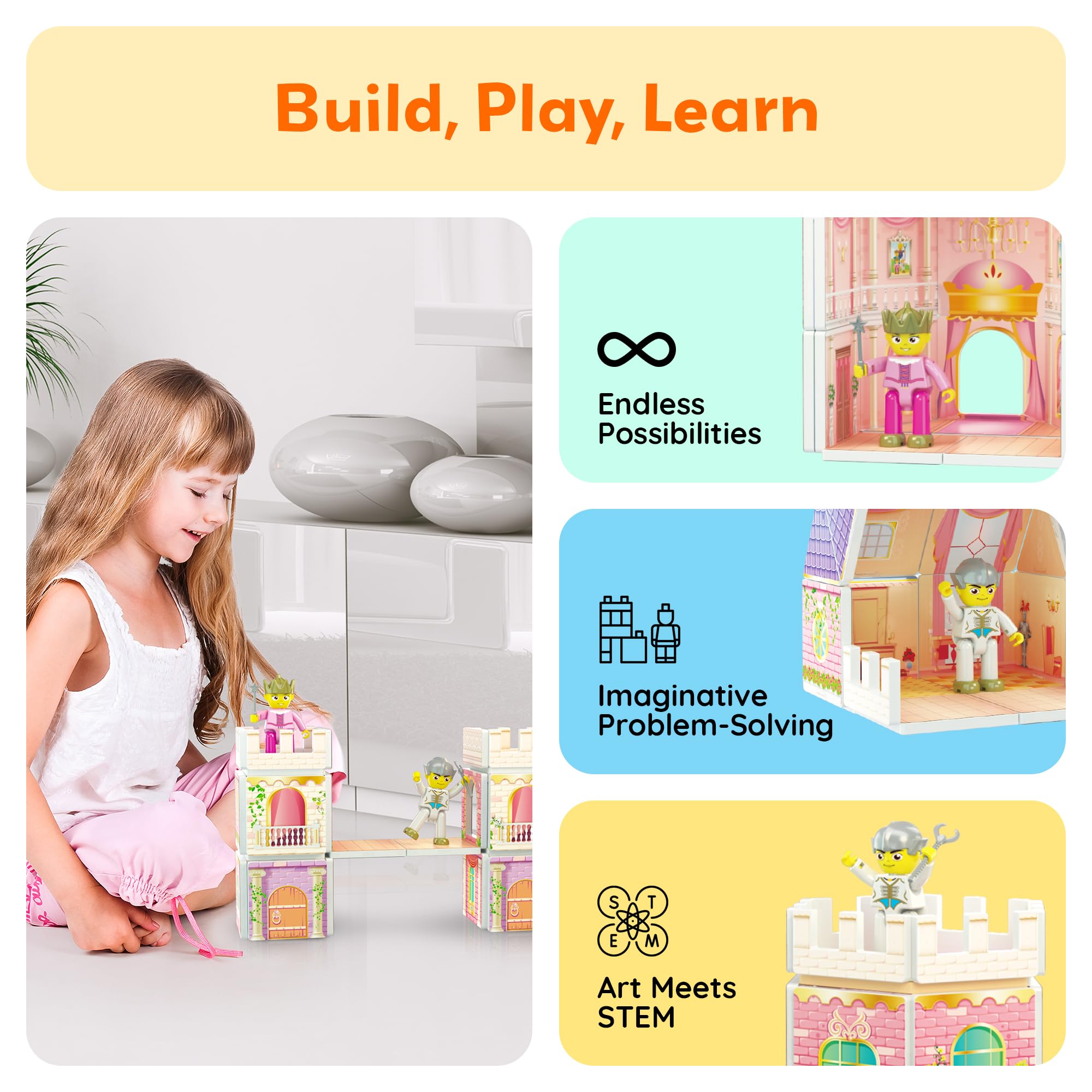 PicassoTiles ivy-walled panels add detail for vivid, story-driven construction