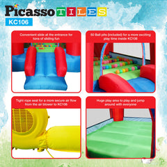 PicassoTiles KC106 three-sides mesh protection keeps kids secure during adventures.