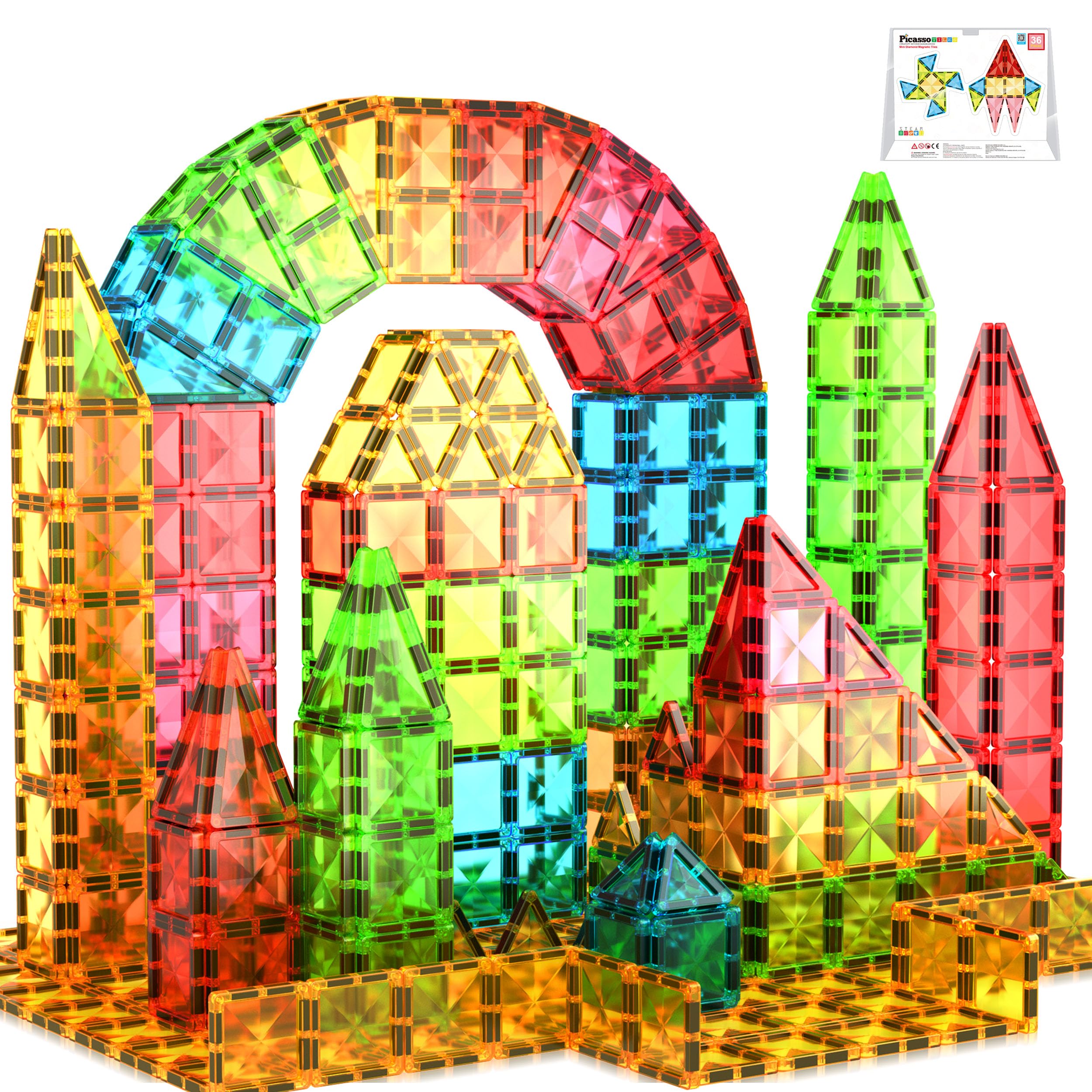 PicassoTiles kid-on-trip play captures learning during travel and waiting.