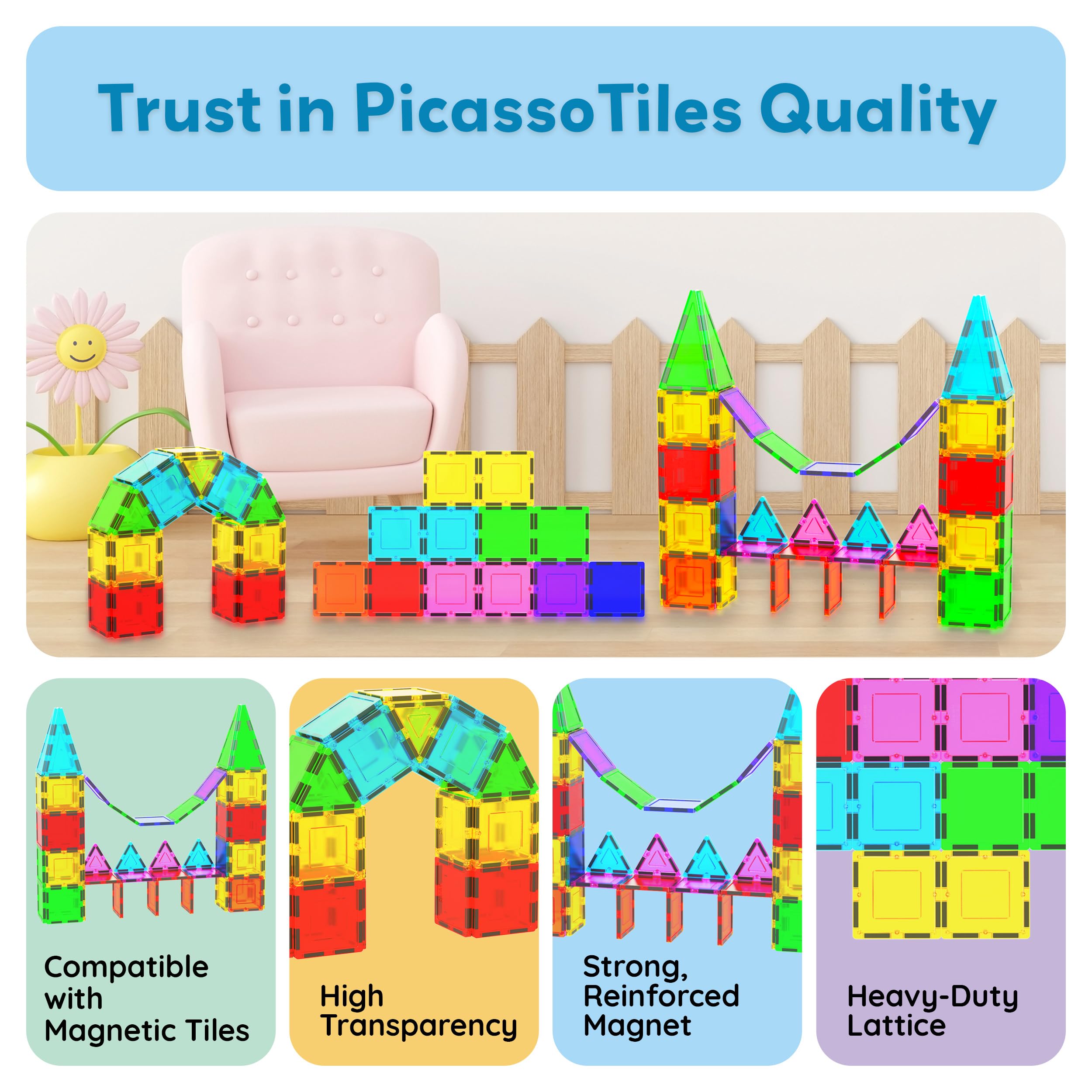 PicassoTiles kids building play scene captures creative exploration and collaboration