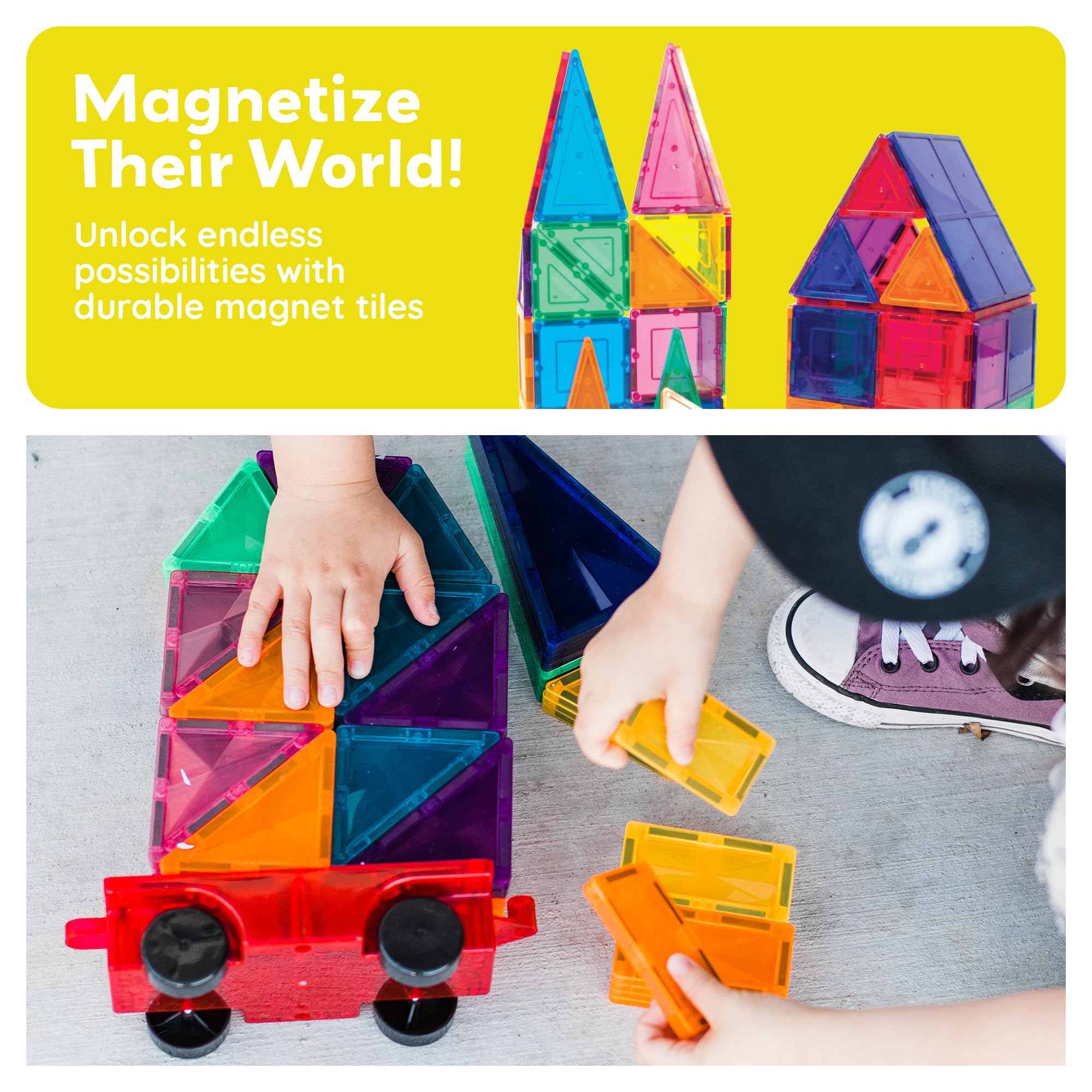 PicassoTiles kids building session showing family-friendly STEM play