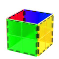 PicassoTiles large square tile assembly for open-ended construction and exploration