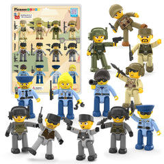 PicassoTiles law-enforcement figures pack for creative magnetic play and storytelling.