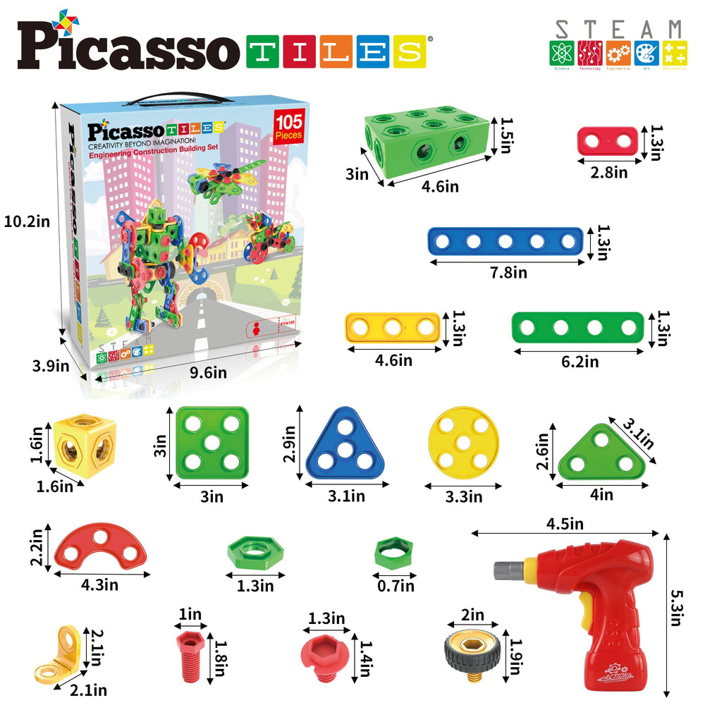 PicassoTiles learning-by-playing setup fosters STEAM exploration through guided challenges.