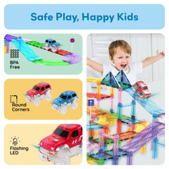 PicassoTiles magnet track compatibility showcases expandable play layouts.