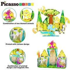 PicassoTiles magnetic building tiles encourage hands-on construction and spatial reasoning.