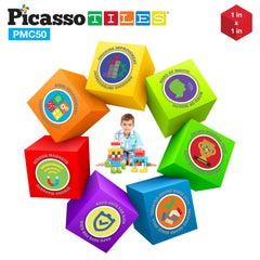 PicassoTiles magnetic construction blocks enable modular building and problem solving