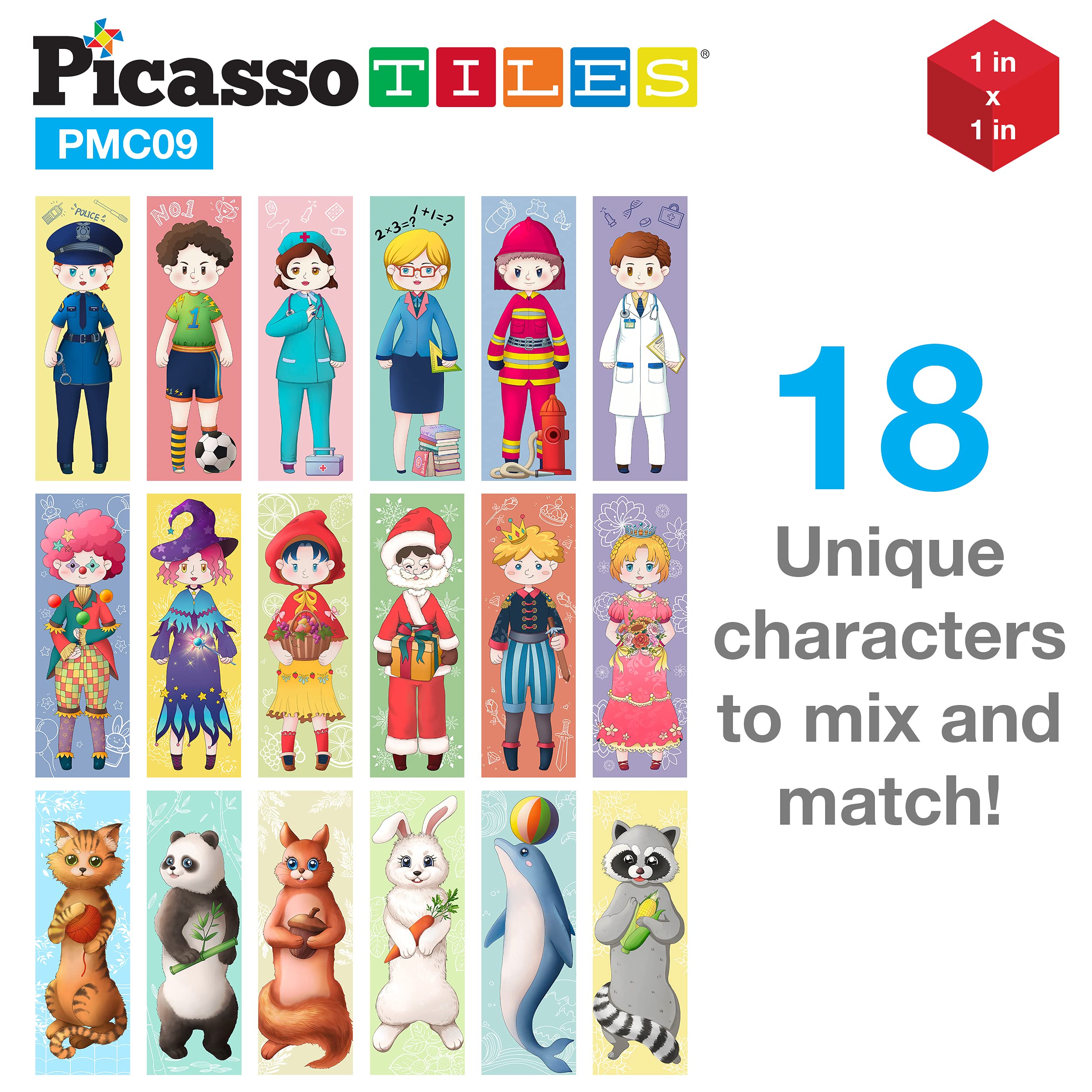 PicassoTiles Magnetic Expression connectors showing quick linking for versatile modular builds.