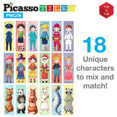 PicassoTiles Magnetic Expression connectors showing quick linking for versatile modular builds.