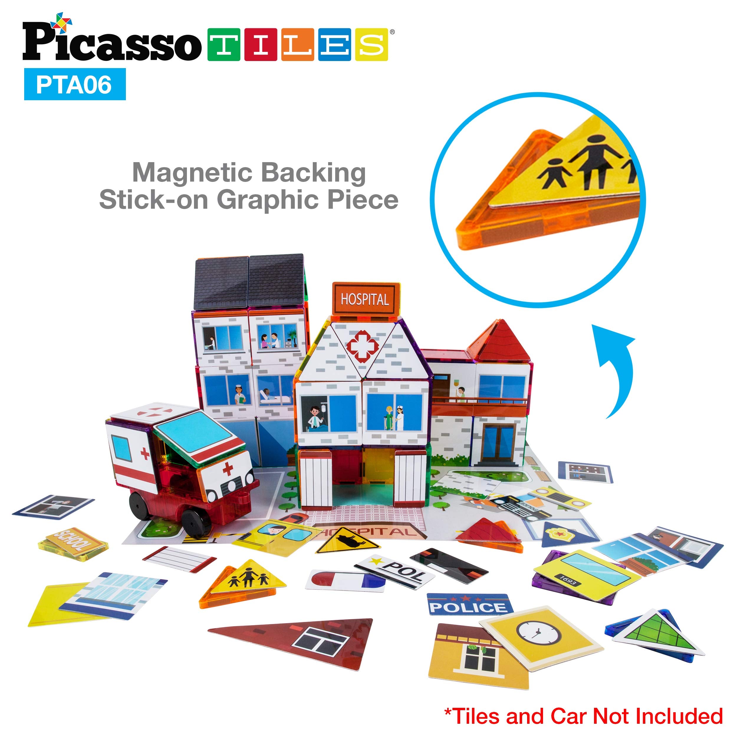 PicassoTiles magnetic graphics backing for quick, hands-on setup