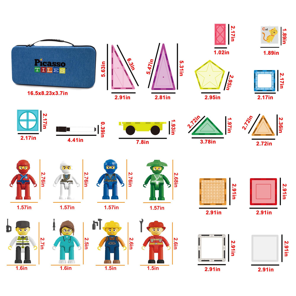 PicassoTiles magnet tile assembly invites engaging construction play