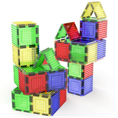 PicassoTiles magnetic tiles for easy assembly and open-ended creativity.