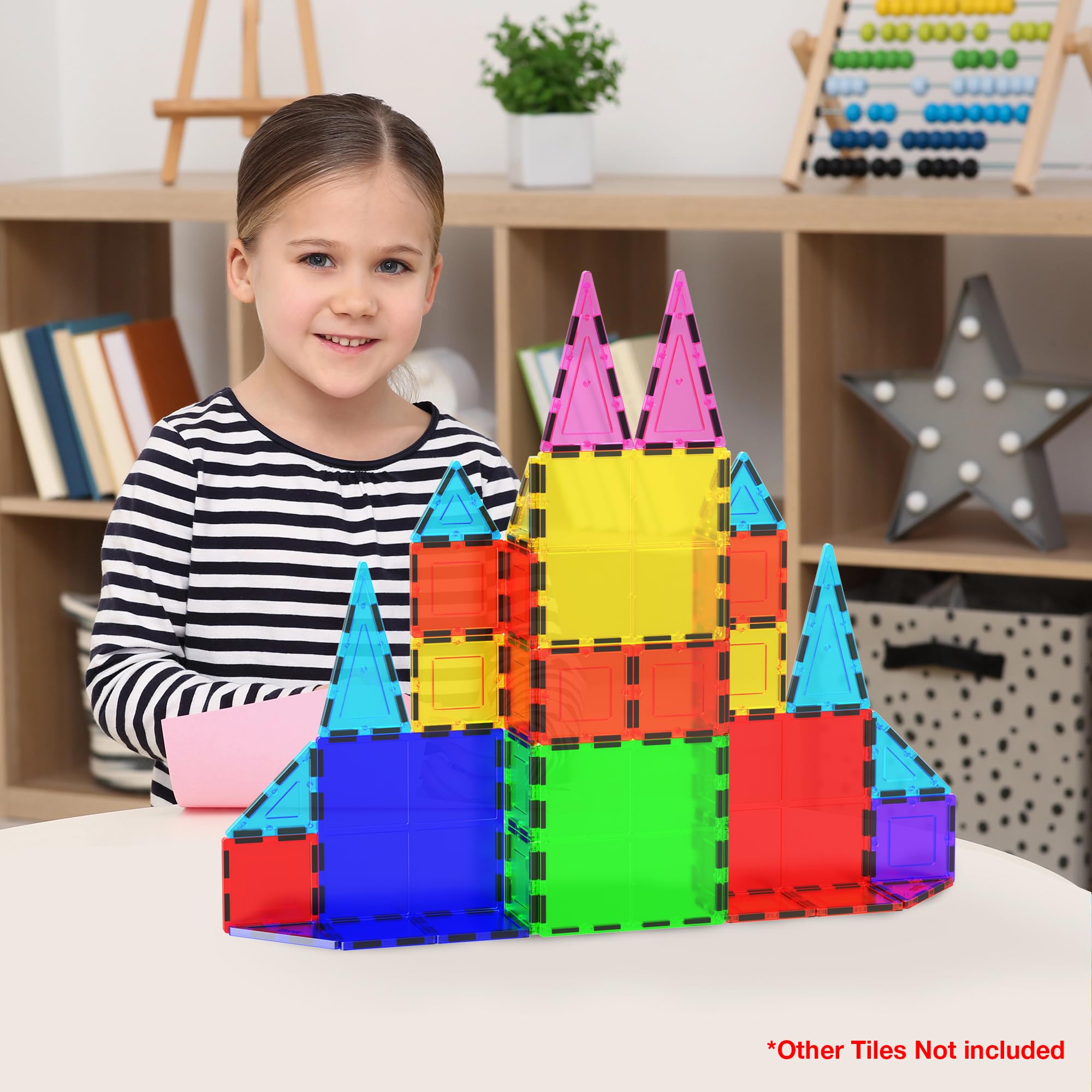 PicassoTiles magnetic tiles for kids building promoting spatial reasoning during play
