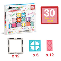 PicassoTiles magnetic tiles set designed for quick, sturdy connections during creative builds.