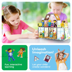 PicassoTiles magnetic tiles enable sturdy, reconfigurable 3D builds.