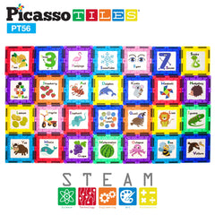 PicassoTiles magnets provide secure connections during pretend-play building.