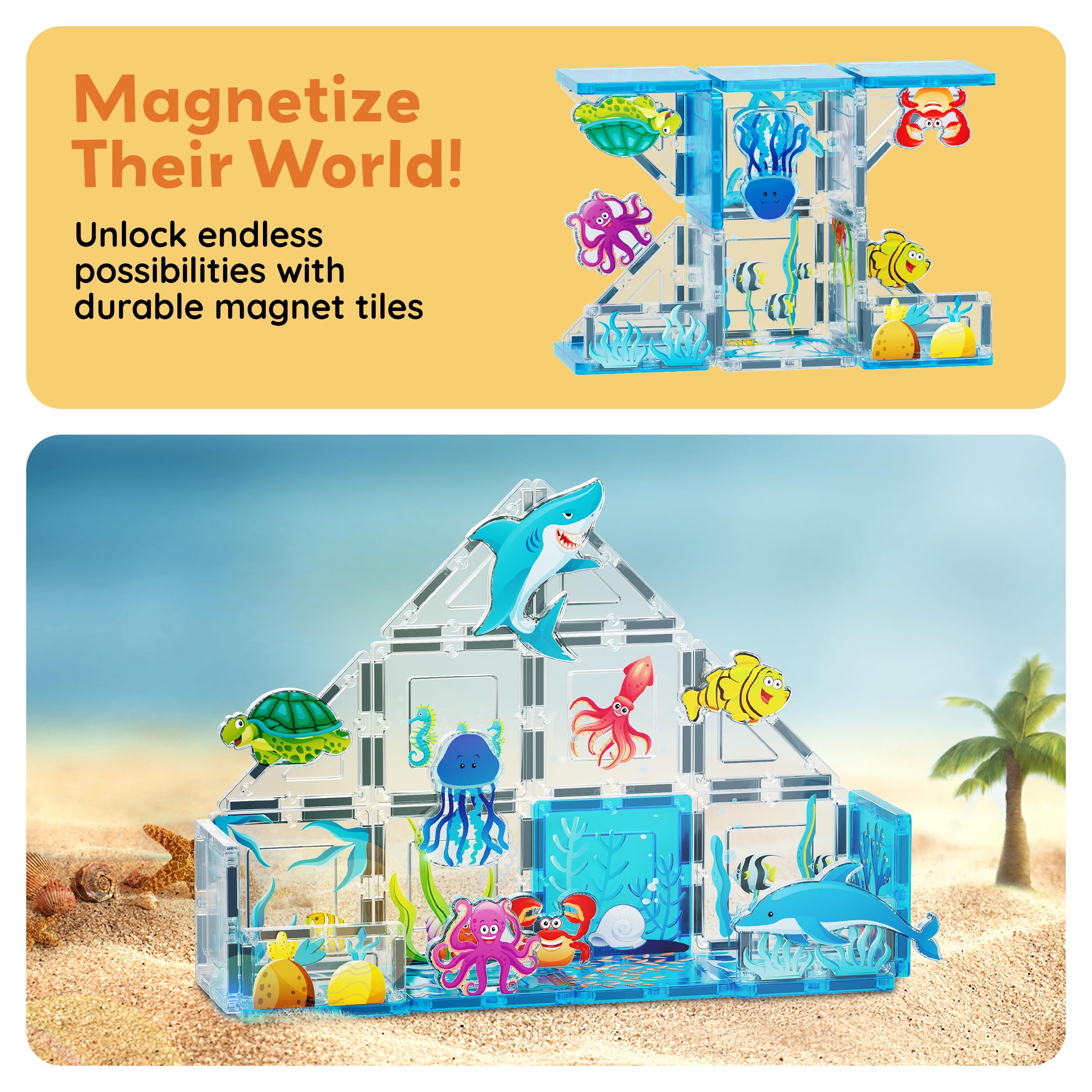 PicassoTiles dolphin figure supports fast-paced storytelling and design.