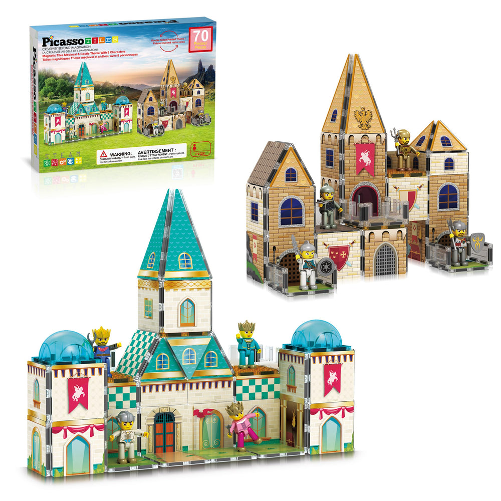 PicassoTiles medieval castle tiles for imaginative play and storytelling