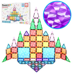 PicassoTiles mini travel 80pc tile close-up for on-the-go creative building.