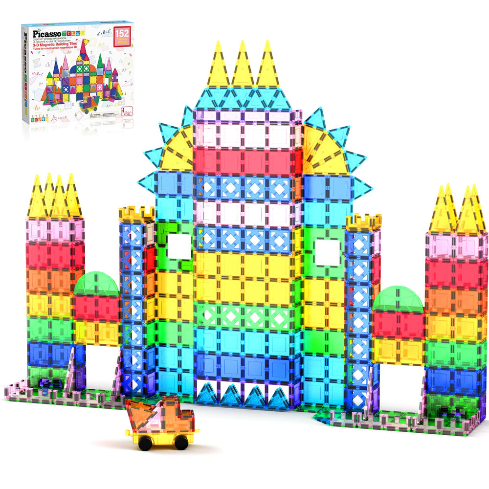 PicassoTiles mirror theme tiles car inspires imaginative builds with reflective play.