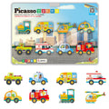 PicassoTiles monster-truck magnetized for dynamic city play and imaginative storytelling.