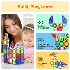 PicassoTiles Nano colorful triangles spark creative pattern building