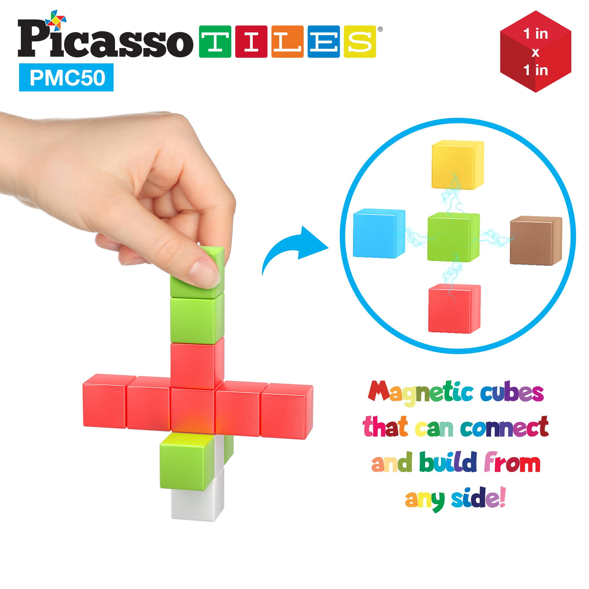 PicassoTiles open-ended designs encourage creativity and collaborative play