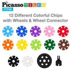 PicassoTiles pattern-based assembly – shows color and shape variety for creative modeling.