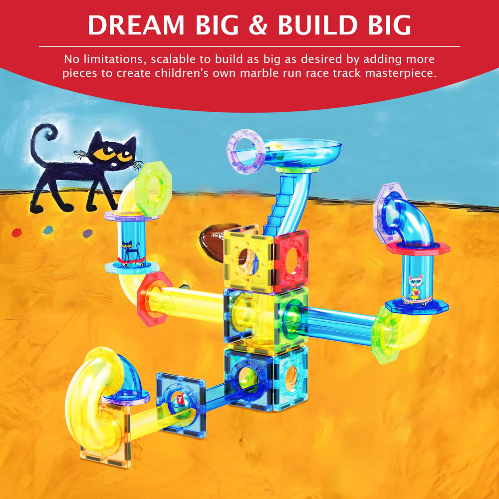 PicassoTiles Pete the Cat colorful marbles spark visual play