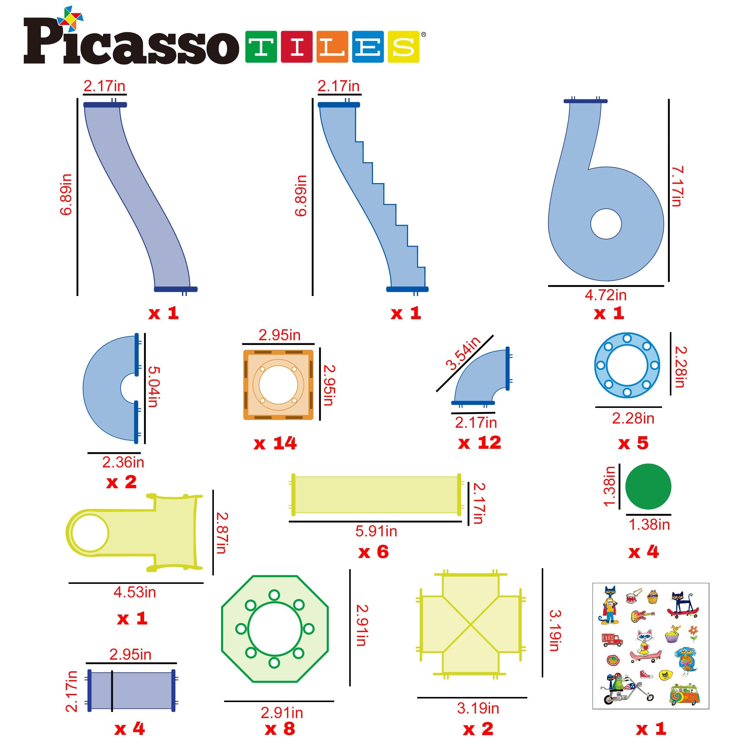PicassoTiles Pete the Cat stickers personalize each setup