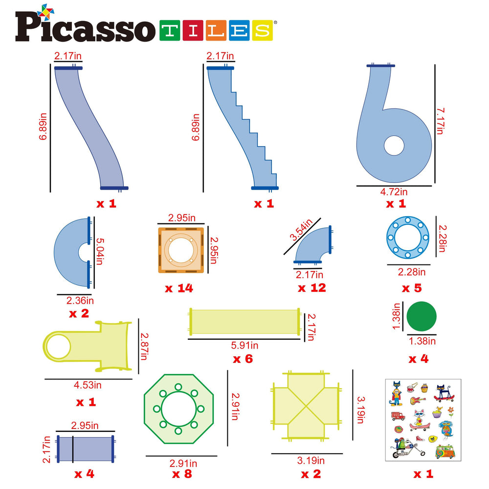 PicassoTiles Pete the Cat stickers personalize each setup
