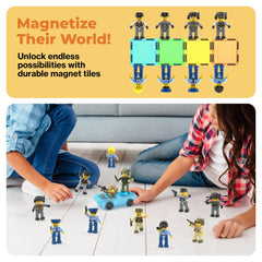 PicassoTiles pretend play figures inspire storytelling and social skills during playtime.