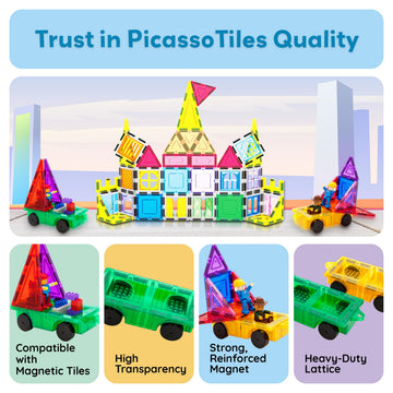 PicassoTiles PT21 group play supports safe, cooperative building activities.