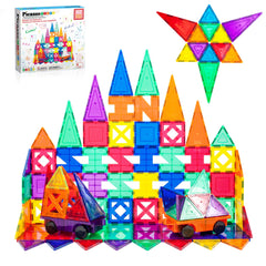 PicassoTiles PT82 82-piece set displayed for open-ended creative play.
