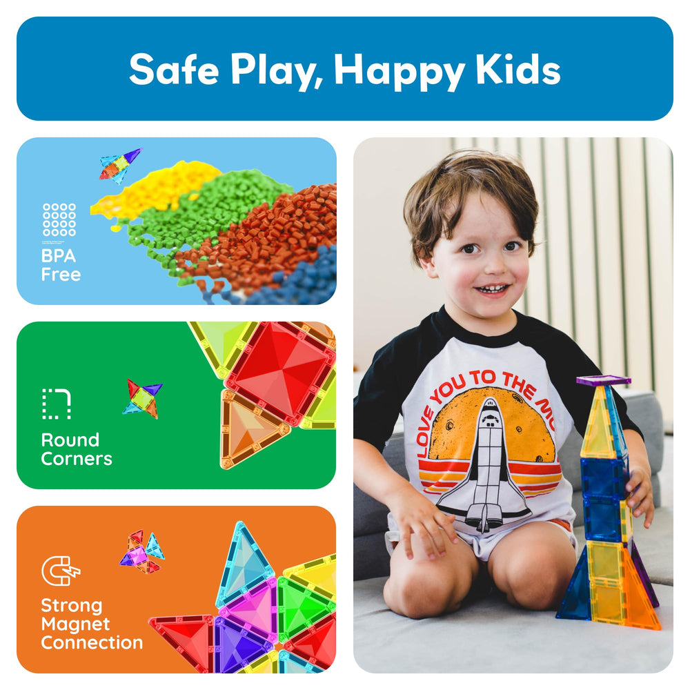 PicassoTiles PTM100 compact travel case for organized play