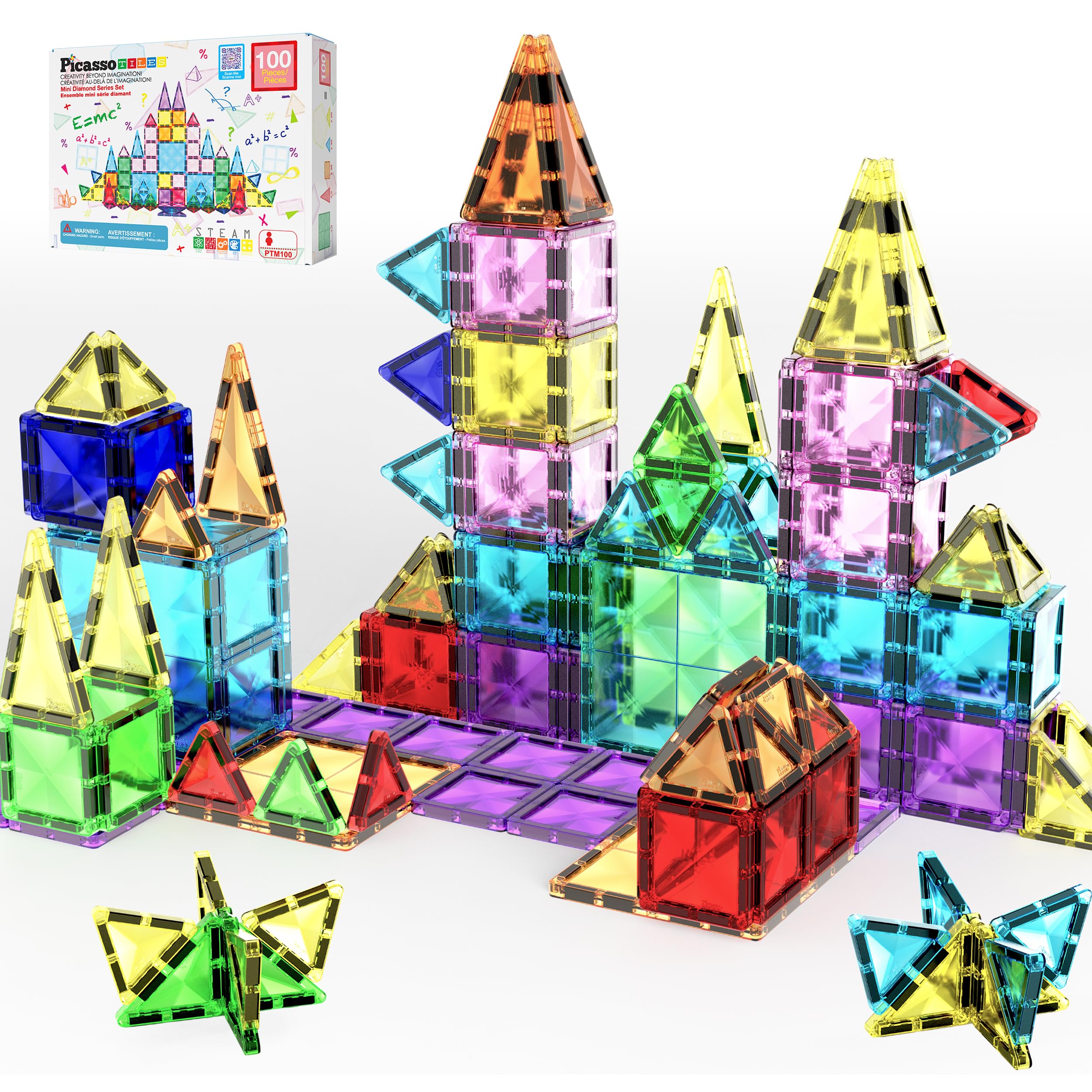 PicassoTiles PTM100 travel-friendly mini size enables on-the-go learning