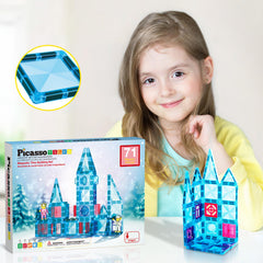 PicassoTiles PTM71 compact travel case enables mess-free organization during play