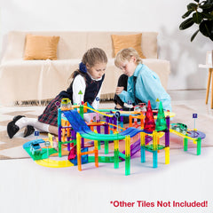 PicassoTiles race track add-on with a 3-way split for creative layouts