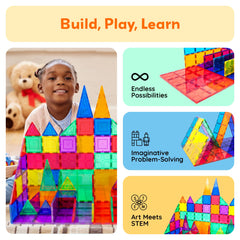 PicassoTiles out-of-box-use lets kids build instantly without prep.
