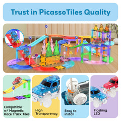 PicassoTiles safe durable materials emphasize non-toxic design for worry-free play.