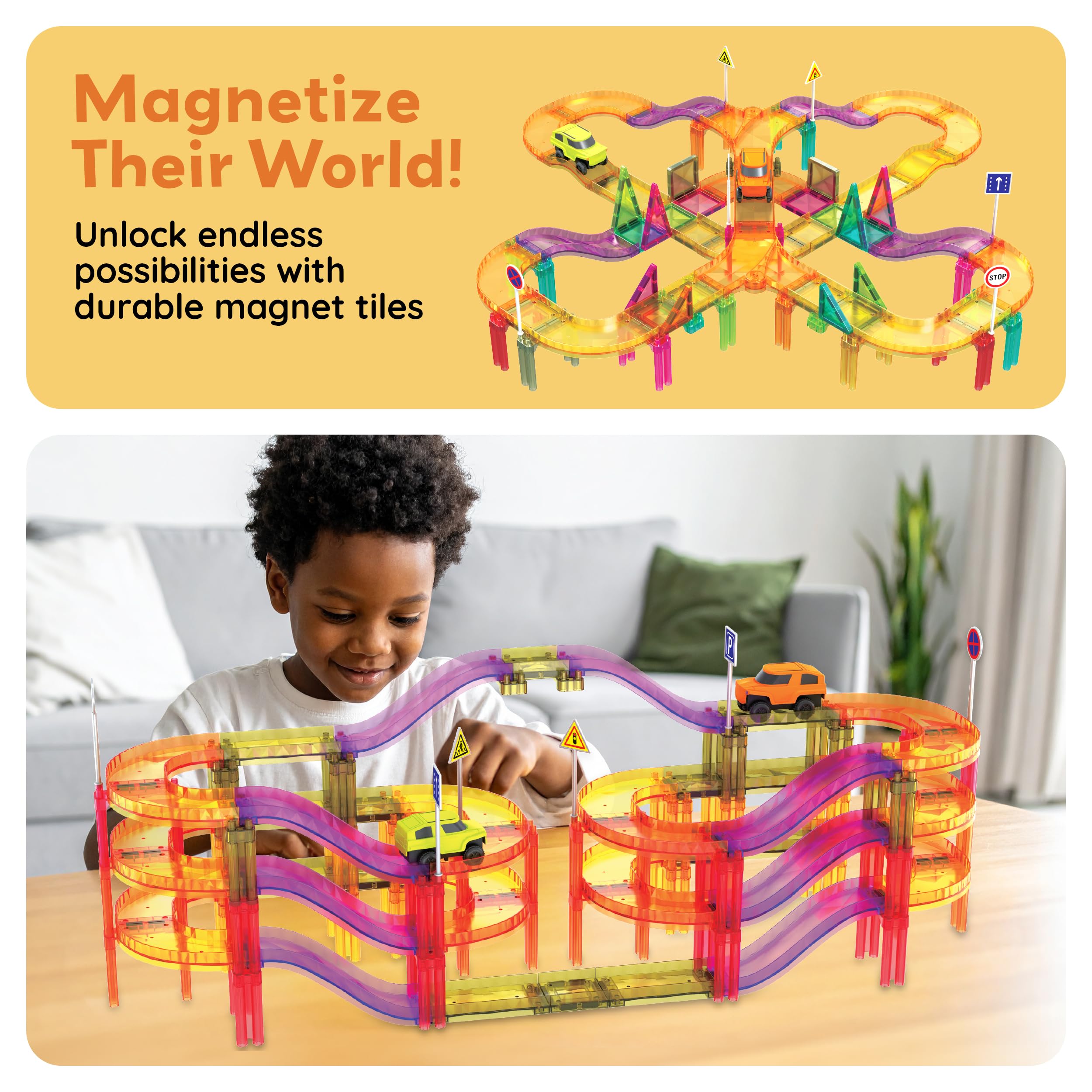 PicassoTiles safe materials ensure non-toxic, durable play for ages 3 and up.