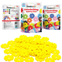 PicassoTiles BPA-free toy in yellow ensures safe, screen-free building fun.