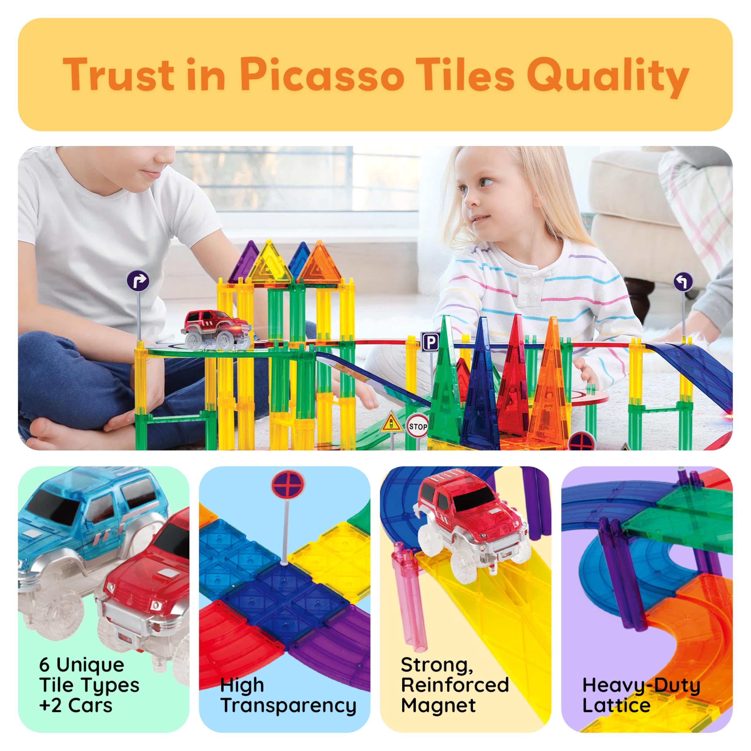 PicassoTiles safe non-toxic materials ensure safe hands-on play.