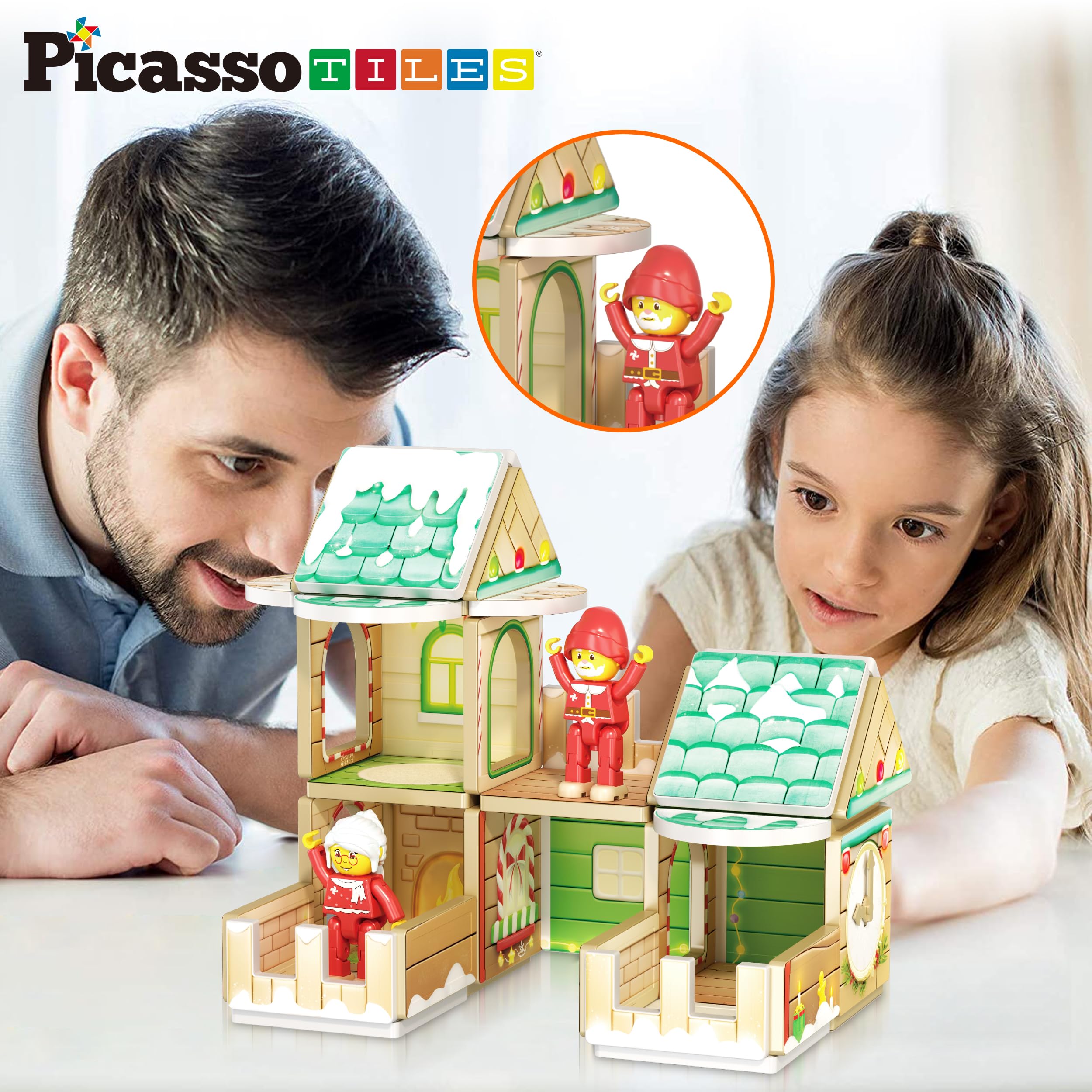 PicassoTiles Santa figure invites festive role-play and holiday scenes.