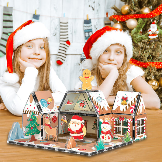 PicassoTiles Santa figure enables imaginative storytelling and seasonal play.