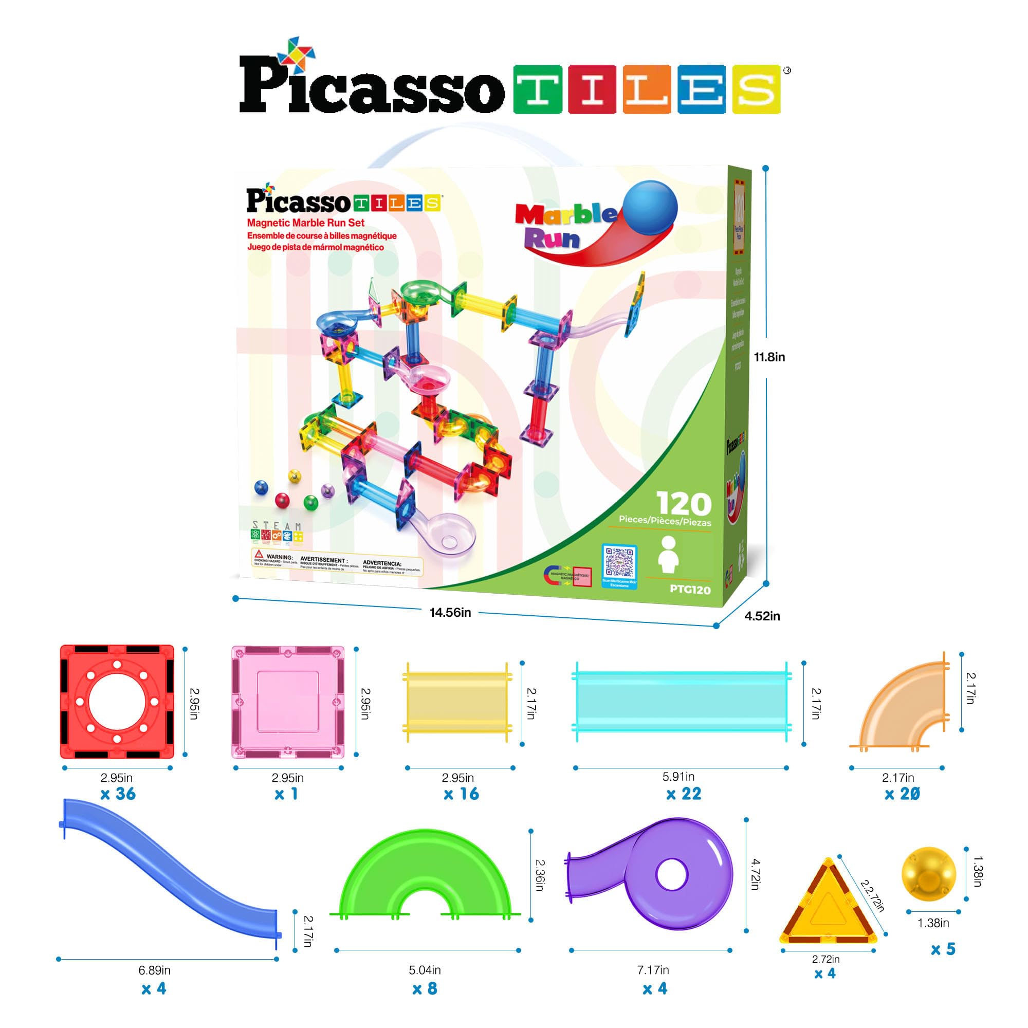 Slopes and funnels guide marbles through dynamic routes for hands-on learning.