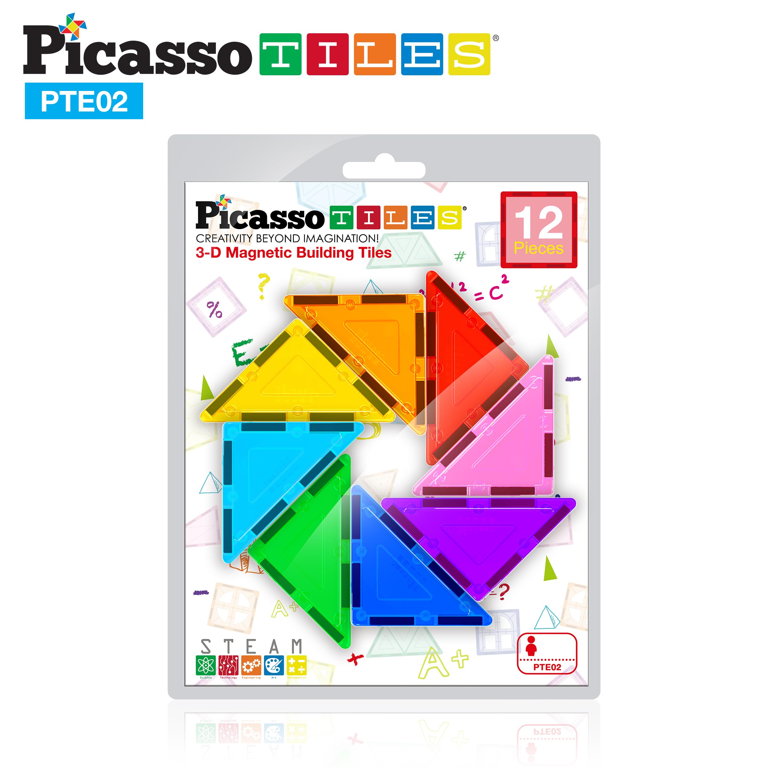 PicassoTiles stackable blocks encourage fine motor skills development.